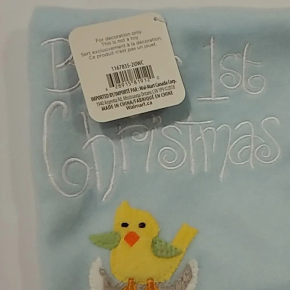 Baby's First Christmas Stocking  Baby Boy NWT - Picture 5 of 6